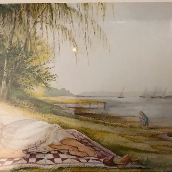 Vintage gold framed Trish Romance 1985 LITTLE WONDERS signed - Picture 12 of 14